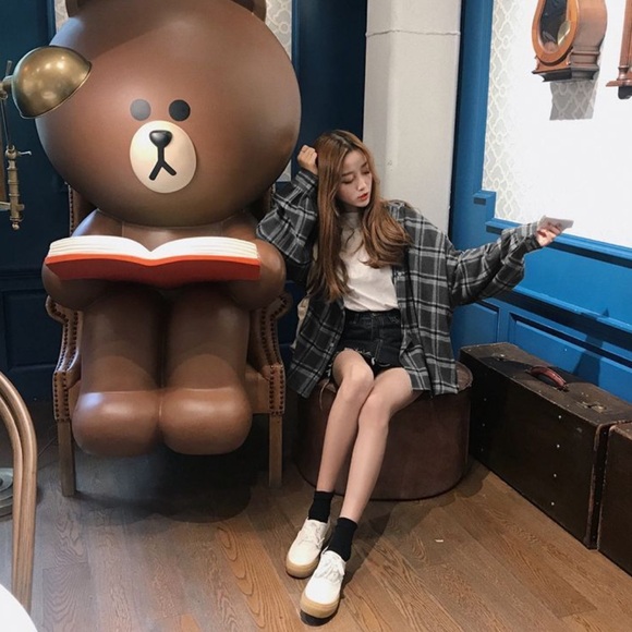 Oversized Plaid Shirt - Picture 1 of 5